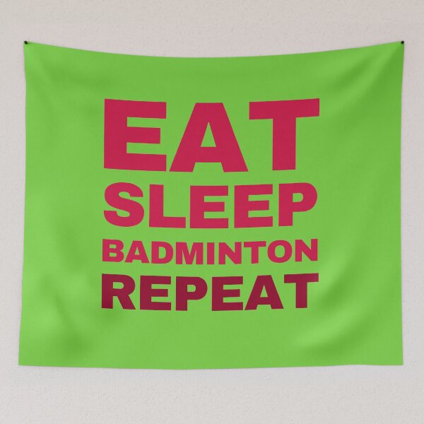 Item preview, Eat sleep badminton repeat designed and sold by Tecnofa.