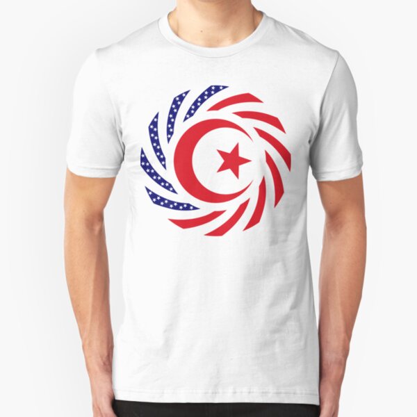 Muslim American Multinational Patriot Flag Series Slim Fit T-Shirt