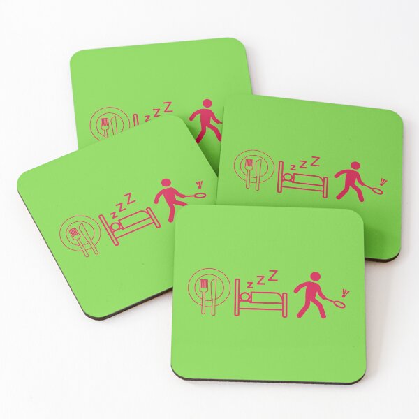 Item preview, Eat sleep badminton repeat designed and sold by Tecnofa.