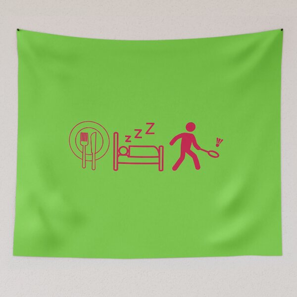 Item preview, Eat sleep badminton repeat designed and sold by Tecnofa.
