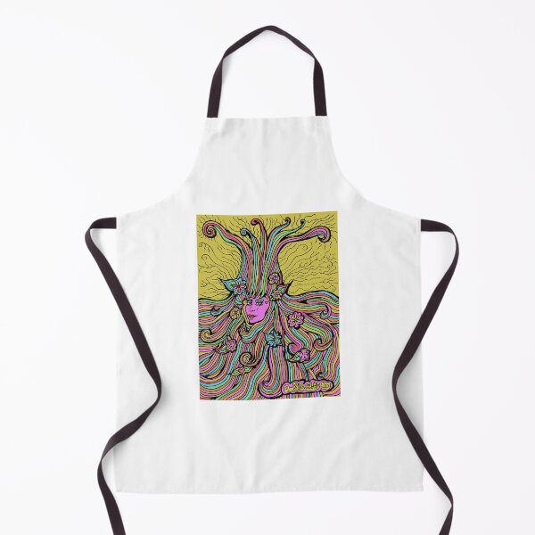 Item preview, Psychedelic Colorful Rainbow Hair Woman Illustration designed and sold by Intergalactic Unicorn: Art by Anna Schmidt.