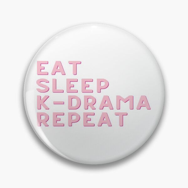 Artikelvorschau, Eat Sleep K-Drama Repeat Pink entworfen und verkauft von teesaurus.