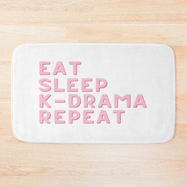 Item preview, Eat Sleep K-Drama Repeat Pink designed and sold by teesaurus.