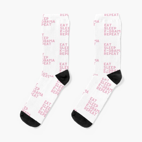 Item preview, Eat Sleep K-Drama Repeat Pink designed and sold by teesaurus.