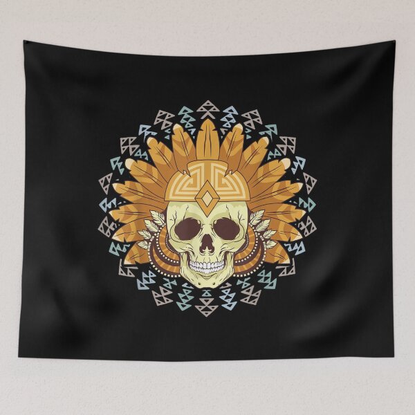 Item preview, Aztec Skull Horror Graphic Halloween Men and Boys designed and sold by RussellRoss.