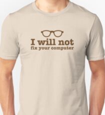 Camiseta ajustada NO arreglaré tu computadora