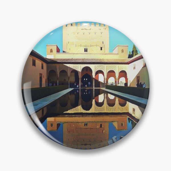 Item preview, Alhambra Reflecting Pool Illustration designed and sold by tremendoustees.