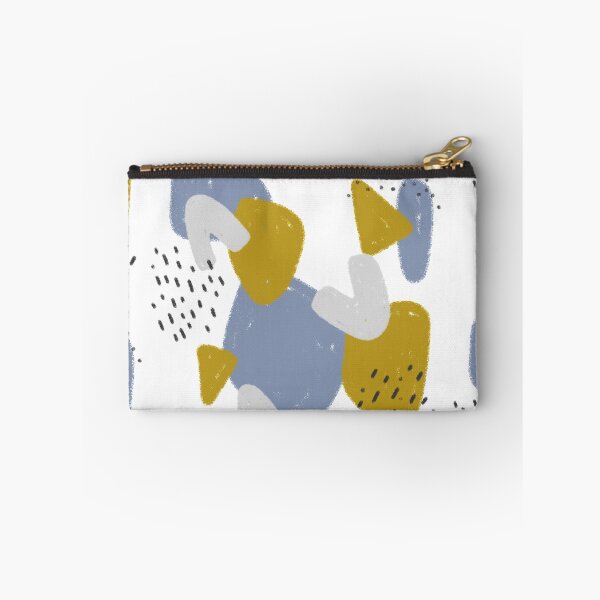 Item preview, Abstract modern pattern (blue/grey/mustard) designed and sold by PaintPsd.