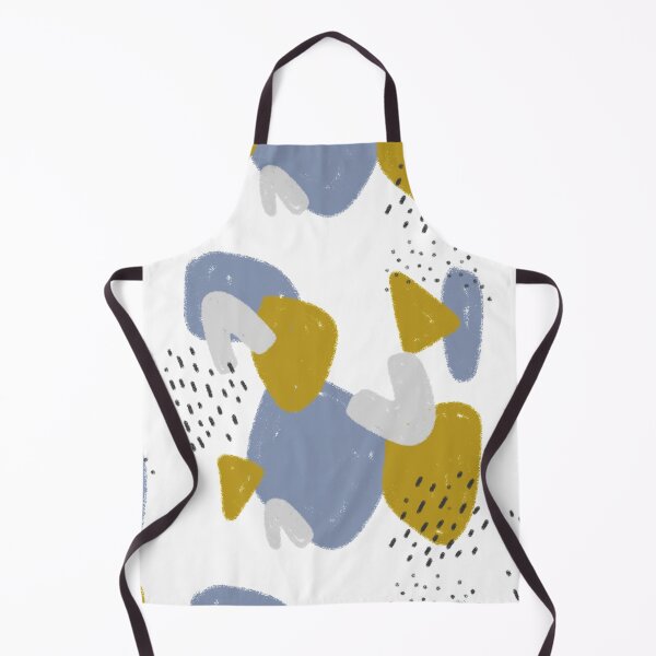 Item preview, Patrón moderno abstracto (azul / gris / mostaza) designed and sold by PaintPsd.