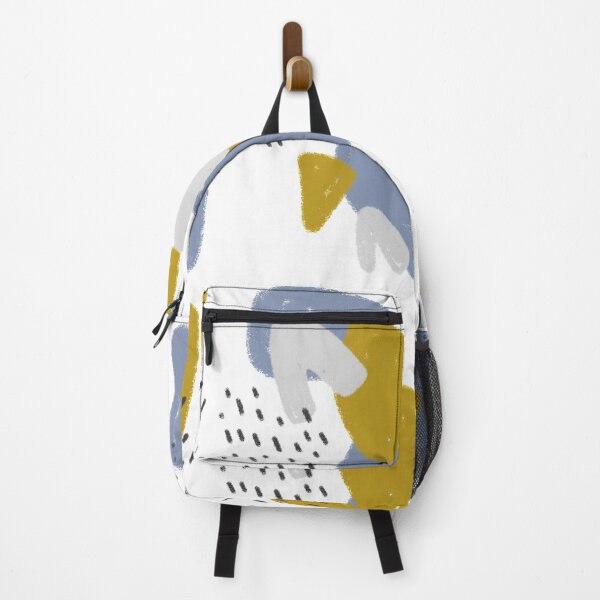 Item preview, Abstract modern pattern (blue/grey/mustard) designed and sold by PaintPsd.