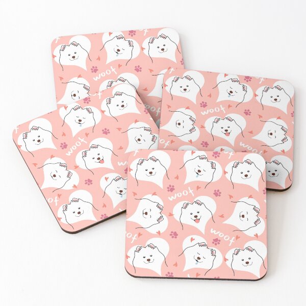 Item preview, Samoyed Dog Emoji - Pink designed and sold by Lulupainting.