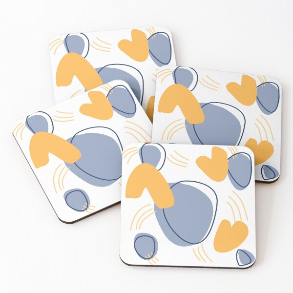 Item preview, Abstract modern pattern (orange/blue/grey) designed and sold by PaintPsd.