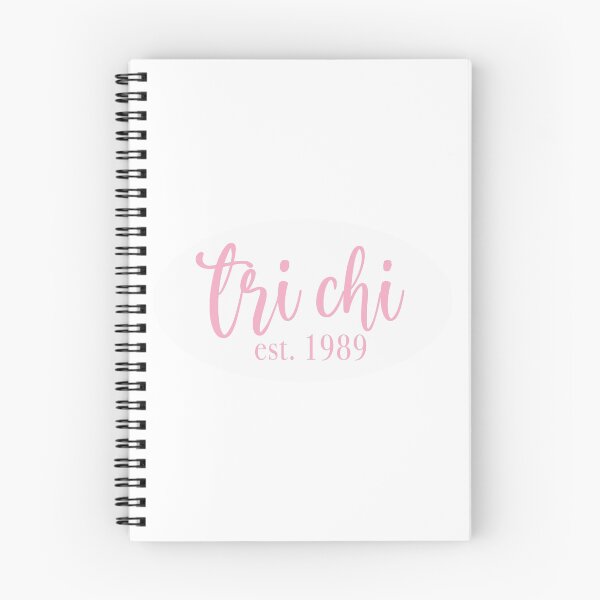 Item preview, tri chi cursive pink oval sticker designed and sold by Madeline McKay.