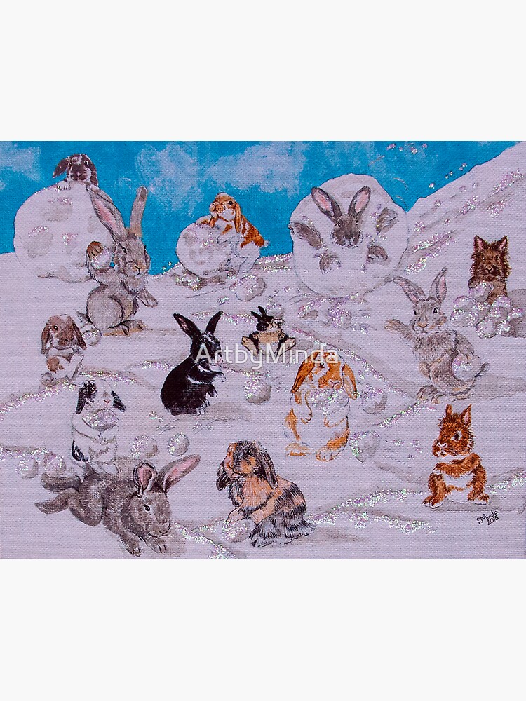 Bunny Snowball Fight by ArtbyMinda