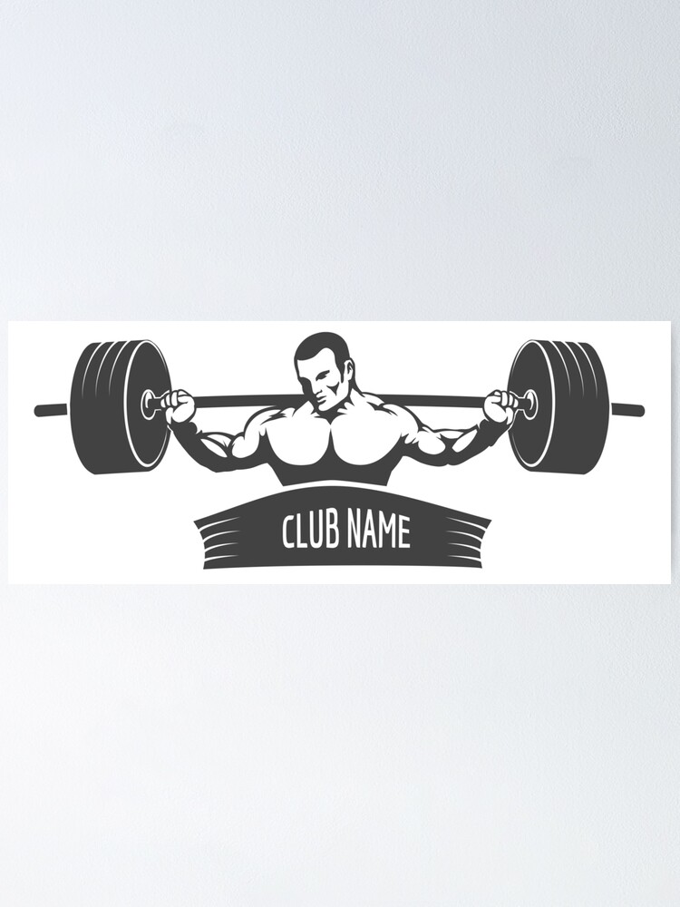 Premium AI Image | simple flat vector design of a weight lifting logo gym  logo of strongman