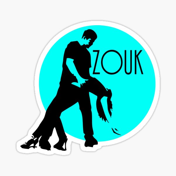 zouk dancers - blue moon Sticker
