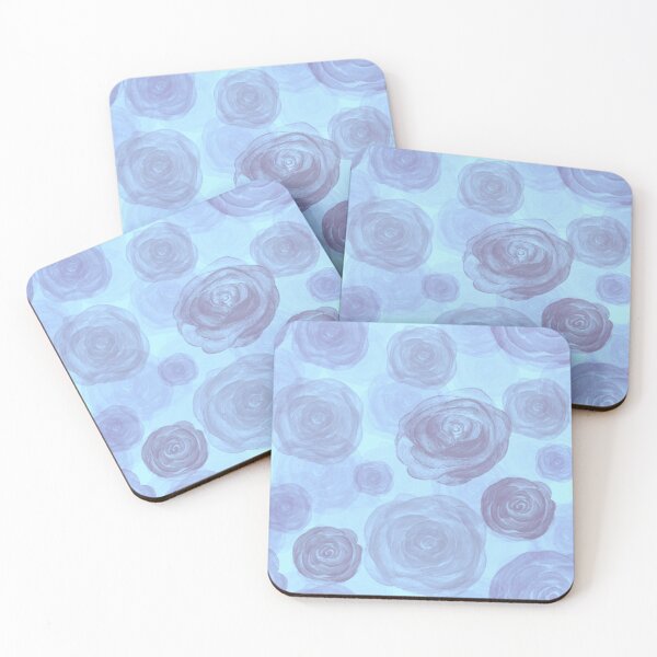Item preview, Sky Blue Cotton Candy Roses Pattern designed and sold by everything4eva.