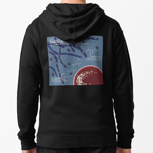 Bacillus anthracis Zipped Hoodie