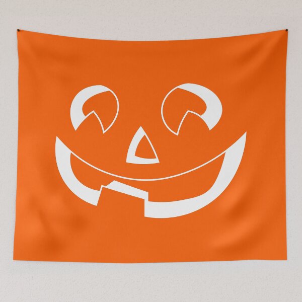 Item preview, Happy halloween pumpkin in white and orange designed and sold by Luccianos.