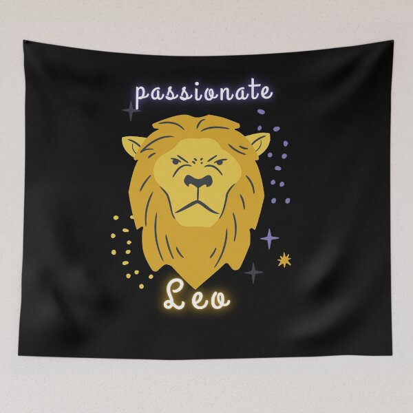 Item preview, Leo Zodiac Star Sign Horoscope Constellation Characteristics Traits & Lion Graphic designed and sold by Wangfu-tees.