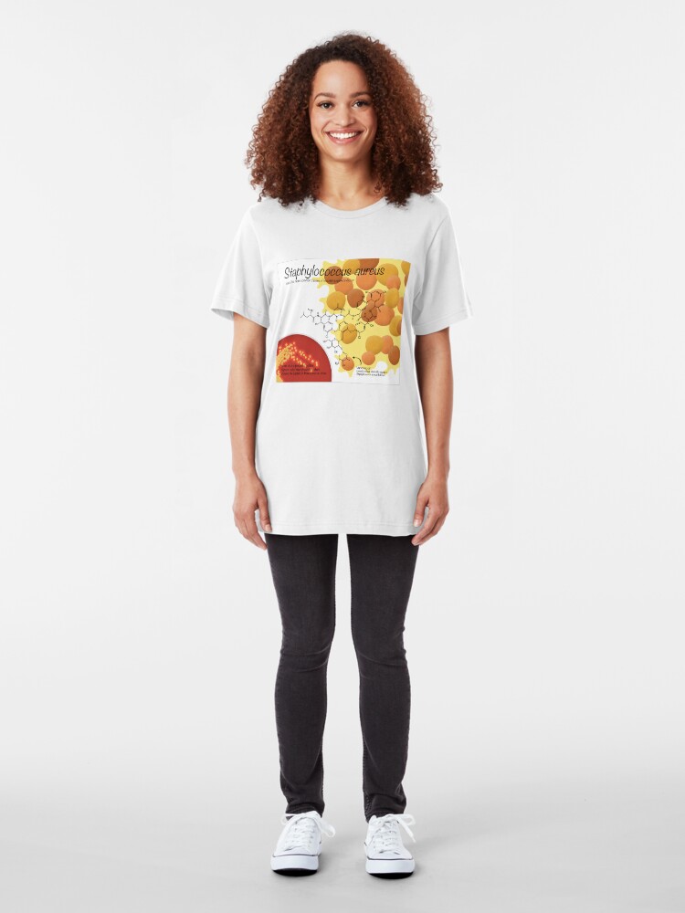 Alternate view of Staphylococcus aureus Slim Fit T-Shirt