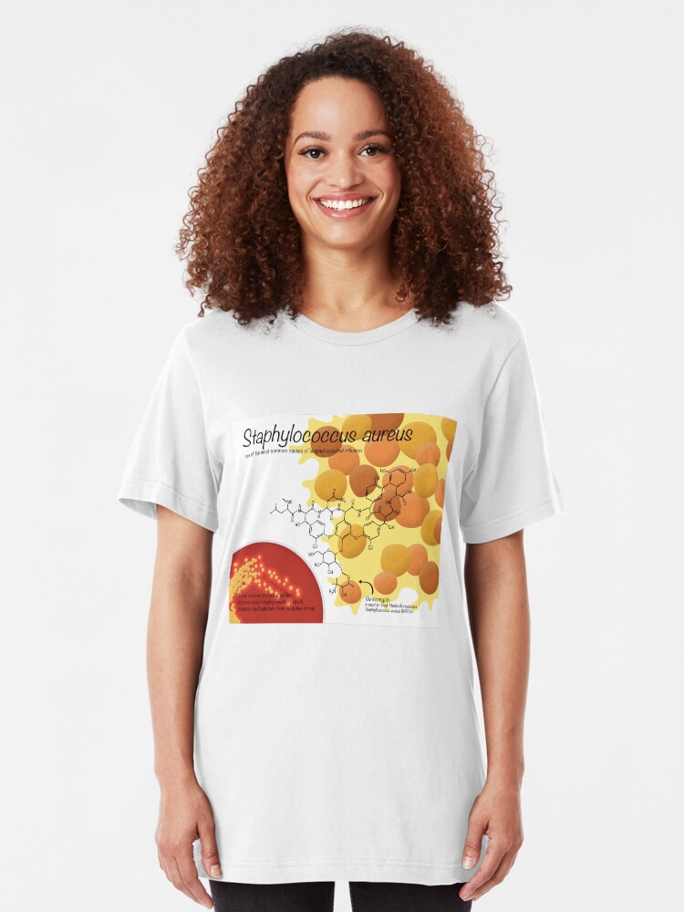 Alternate view of Staphylococcus aureus Slim Fit T-Shirt