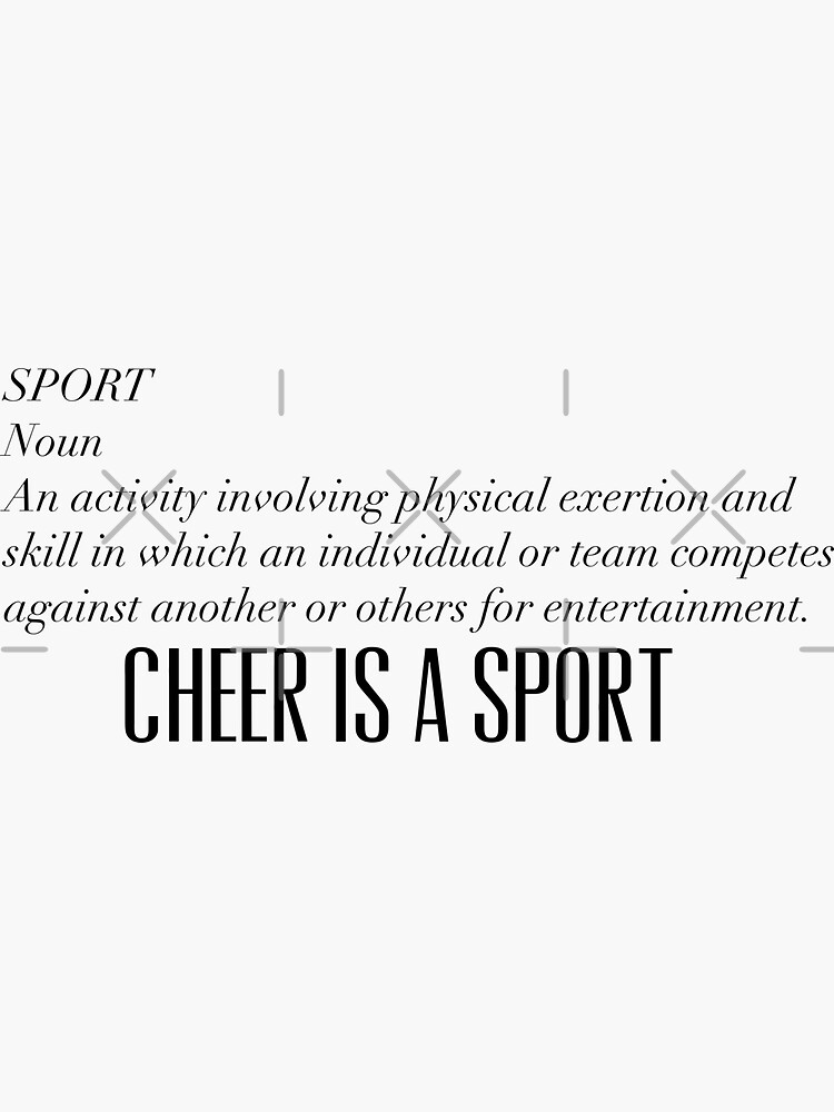 "Cheer is a Sport Definition" Sticker by ceebeearts Redbubble