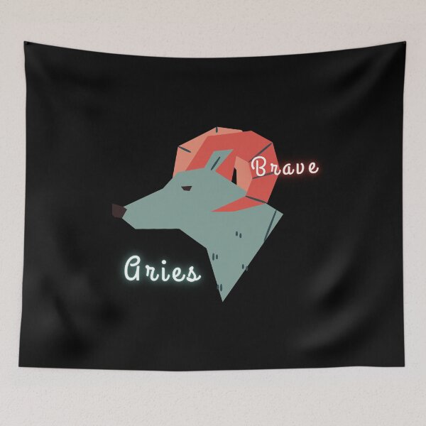 Item preview, Aries Zodiac Star Sign Horoscope Constellation Characteristics Traits & Ram Graphic designed and sold by Wangfu-tees.