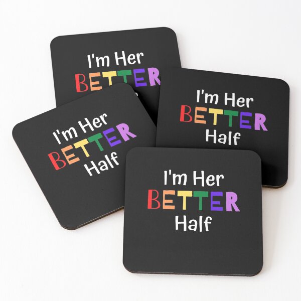 Item preview, I'm Her Better Half Funny Husband Wife Wedding Couple designed and sold by BlessItAllTees.