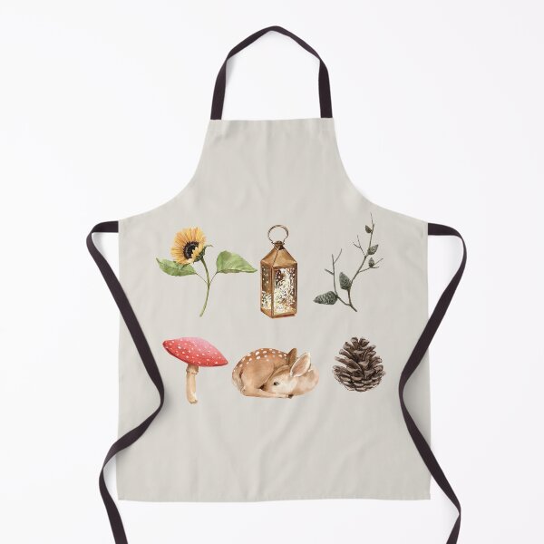 Item preview, Nature in Autumn - Sunflower, Pine Cone, Mushroom, Baby Deer, Lantern and Branches designed and sold by Alicia Chee.