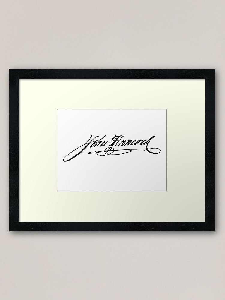 &ldquo;John Hancock Signature&rdquo; Framed Art Print for Sale by Emma-Karin