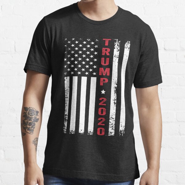 Trump 2020 Vintage American Flag Essential T-Shirt