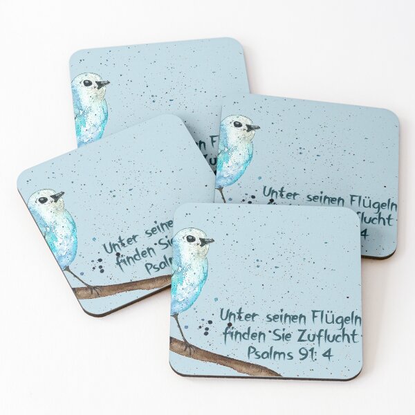 Item preview, German Under His Wings You Will Find Refuge Original Watercolor Art designed and sold by RobinetteArt.