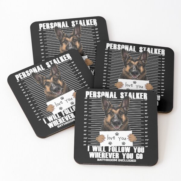 Item preview, Funny German Shepherd Stalker Cartoon designed and sold by MrEddie10.