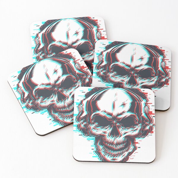 Item preview, 3D Skull with Headphones | Red Blue 3D Effect  designed and sold by JacobPloesser.