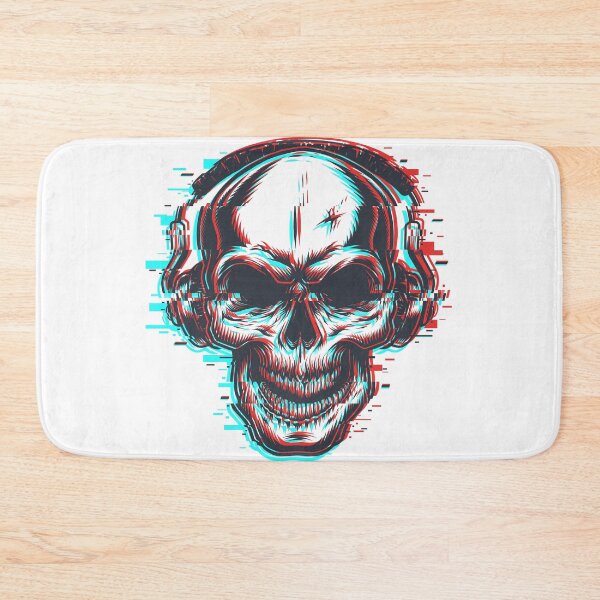 Item preview, 3D Skull with Headphones | Red Blue 3D Effect  designed and sold by JacobPloesser.