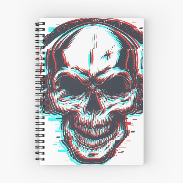 Item preview, 3D Skull with Headphones | Red Blue 3D Effect  designed and sold by JacobPloesser.
