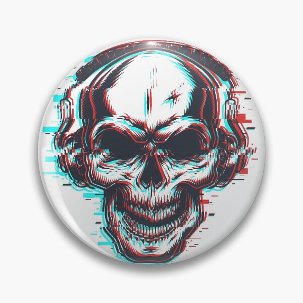 Item preview, 3D Skull with Headphones | Red Blue 3D Effect  designed and sold by JacobPloesser.