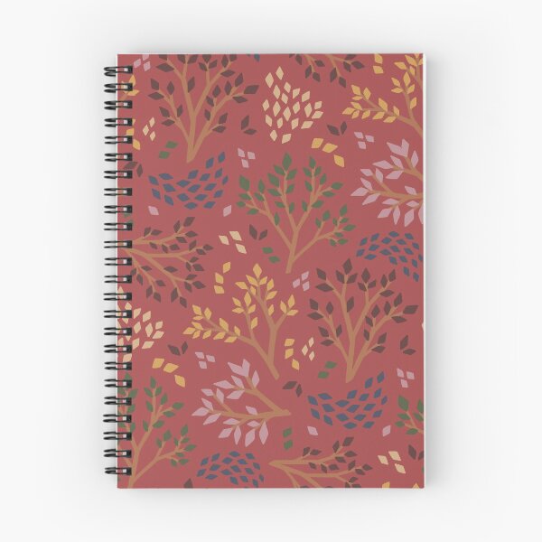 Aperçu de l'œuvre Motif de feuilles d'automne sur rouge créée et vendue par Sarah Downen.