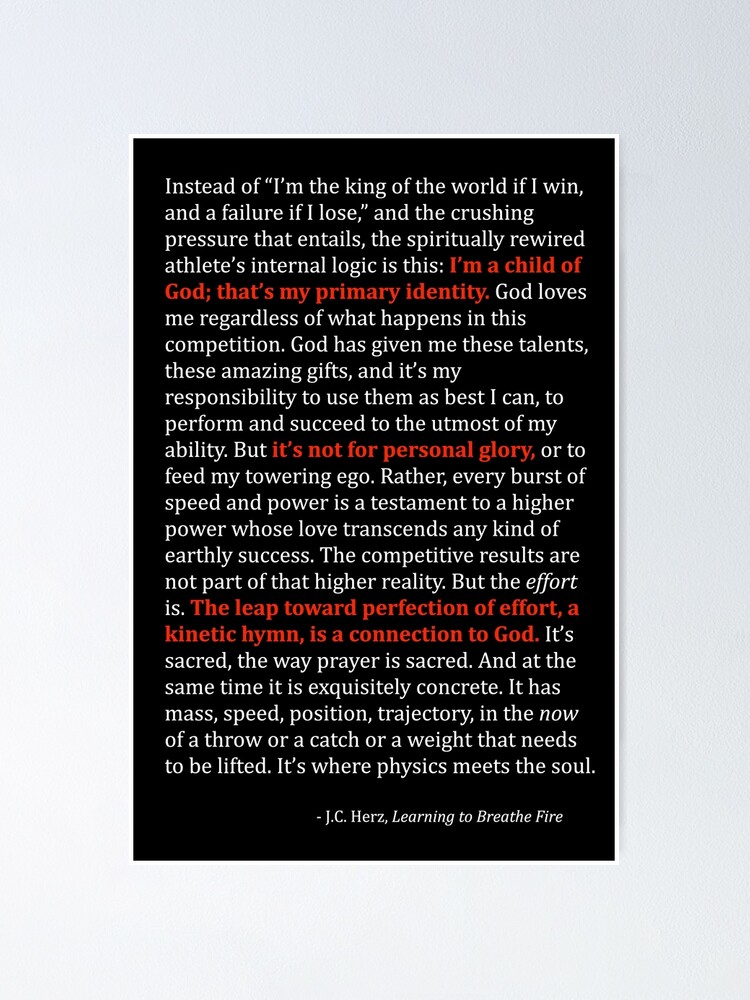 Alternate view of The Spiritually Rewired Athlete - Black and Red Poster