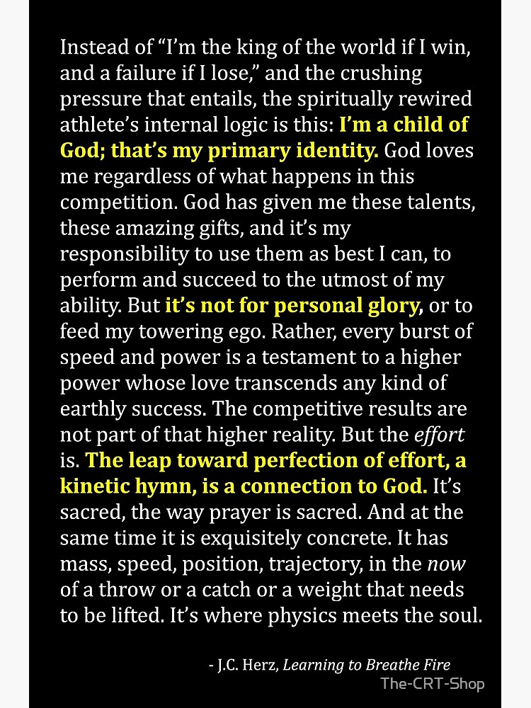 The Spiritually Rewired Athlete - Black and Yellow by The-CRT-Shop