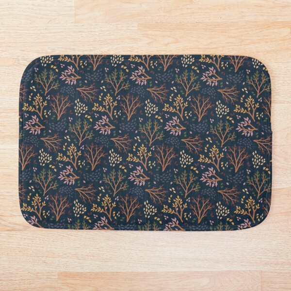 Item preview, Autumn Leaves Pattern on Navy designed and sold by Sarah Downen.