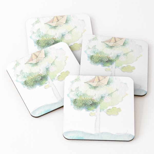 Item preview, little boat over the tree - TRASP - watercolor designed by Tizi Graphics designed and sold by TiziGraphics.