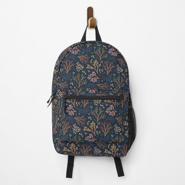 Item preview, Autumn Leaves Pattern on Navy designed and sold by Sarah Downen.