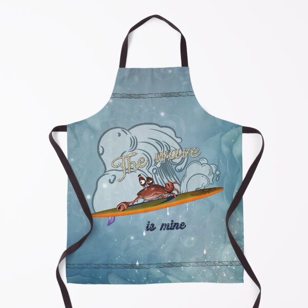 Item preview, Funny crab on a surfboard, this wave is mine designed and sold by nicky2342.