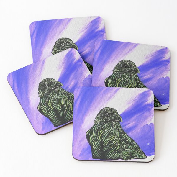 Item preview, Crow with Violet Backround designed and sold by SarahRoseArt.