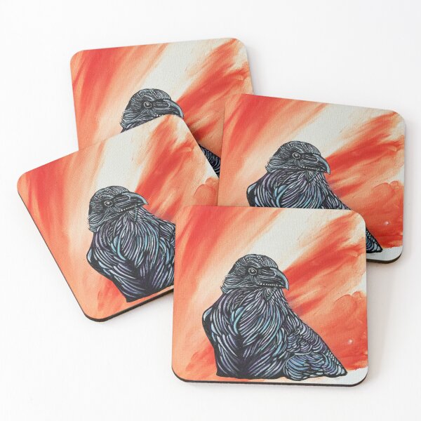 Item preview, Crow with Orange Backround  designed and sold by SarahRoseArt.