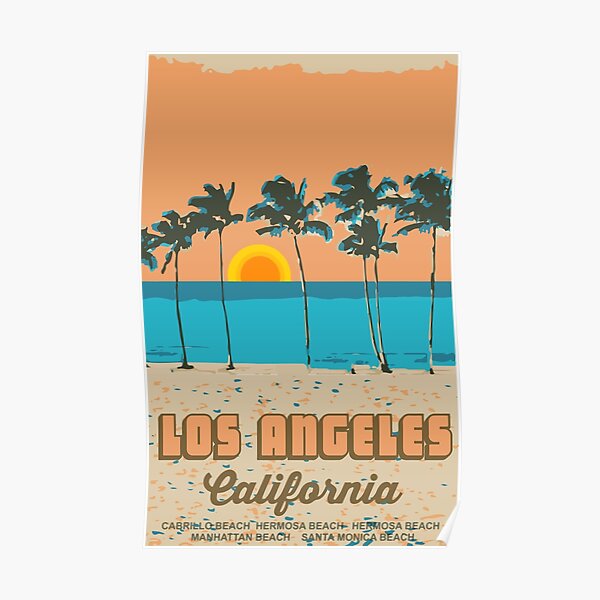 Venice Beach - California.  Premium Matte Vertical Poster