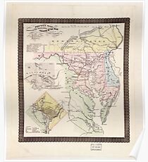 Civil War Maps 1432 Pocket map showing the probable theatre of the war Poster