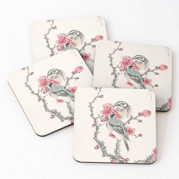 Item preview, pine bunting and plum tree illustration 29510396508 designed and sold by Bird-Lore.